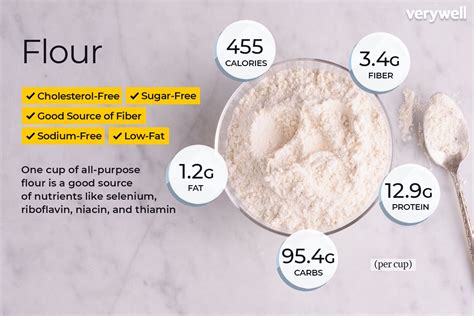 3g of protein, 0g of carbohydrates, and 0g of fat. . Calories 1 cup white flour